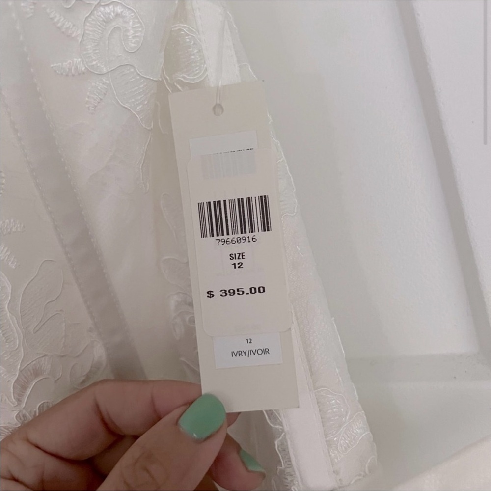 V. Chapman White Lace Wedding Dress - Picture 8 of 9